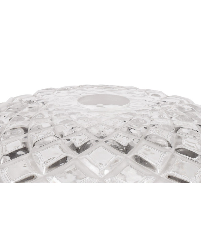 Cairo Linear Multi Height Pendant 30cm Flat Round Patterned Shade 3 x E27 Matt Black/Clear Glass-5