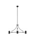 Cairo Linear Multi Height Pendant 30cm Flat Round Patterned Shade 3 x E27 Matt Black/Clear Glass-8