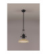 Cairo 1 Light Multi Height Pendant E27 30cm Round Glass Shade Matt Black/Amber-11