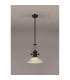 Cairo 1 Light Multi Height Pendant E27 30cm Round Glass Shade Matt Black/Clear-3