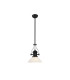 Cairo 1 Light Multi Height Pendant E27 30cm Cone Glass Shade Matt Black/Clear-1