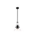 Cairo 1 Light Multi Height Pendant E27 30cm Flat Round Glass Shade Matt Black/Clear-4