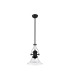 Cairo 1 Light Multi Height Pendant E27 30cm Smooth Bell Glass Shade Matt Black/Clear-3