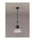 Cairo 1 Light Multi Height Pendant E27 30cm Prismatic Glass Shade Matt Black/Clear-11