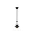 Cairo Multi Height Pendant 38cm Flat Round Shade 1 x E27 Matt Black/Clear Glass-1