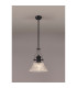 Cairo Multi Height Pendant 38cm Patterned Round Shade 1 x E27 Matt Black/Clear Glass Item Weight: 6.5kg-3