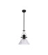 Cairo Multi Height Pendant 38cm Patterned Round Shade 1 x E27 Matt Black/Clear Glass Item Weight: 6.5kg-4