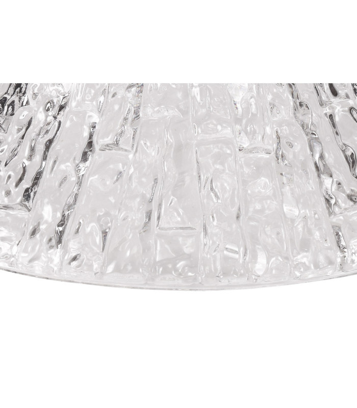 Cairo Multi Height Pendant 38cm Patterned Round Shade 1 x E27 Matt Black/Clear Glass Item Weight: 6.5kg-7