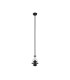 Cairo Multi Height Pendant 38cm Patterned Round Shade 1 x E27 Matt Black/Clear Glass Item Weight: 6.5kg-8