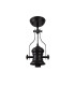 Cairo Multi Height Pendant 38cm Patterned Round Shade 1 x E27 Matt Black/Clear Glass Item Weight: 6.5kg-9