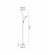 Chesterfield 2 Light Floor Lamp Switched 18+6W LED 3000K 2300lm Antique Brass -2