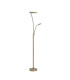 Chesterfield 2 Light Floor Lamp Switched 18+6W LED 3000K 2300lm Antique Brass -4