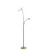 Chesterfield 2 Light Floor Lamp Switched 18+6W LED 3000K 2300lm Antique Brass -5