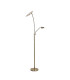 Chesterfield 2 Light Floor Lamp Switched 18+6W LED 3000K 2300lm Antique Brass -10