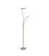 Chesterfield 2 Light Floor Lamp Switched 18+6W LED 3000K 2300lm Satin Nickel -4