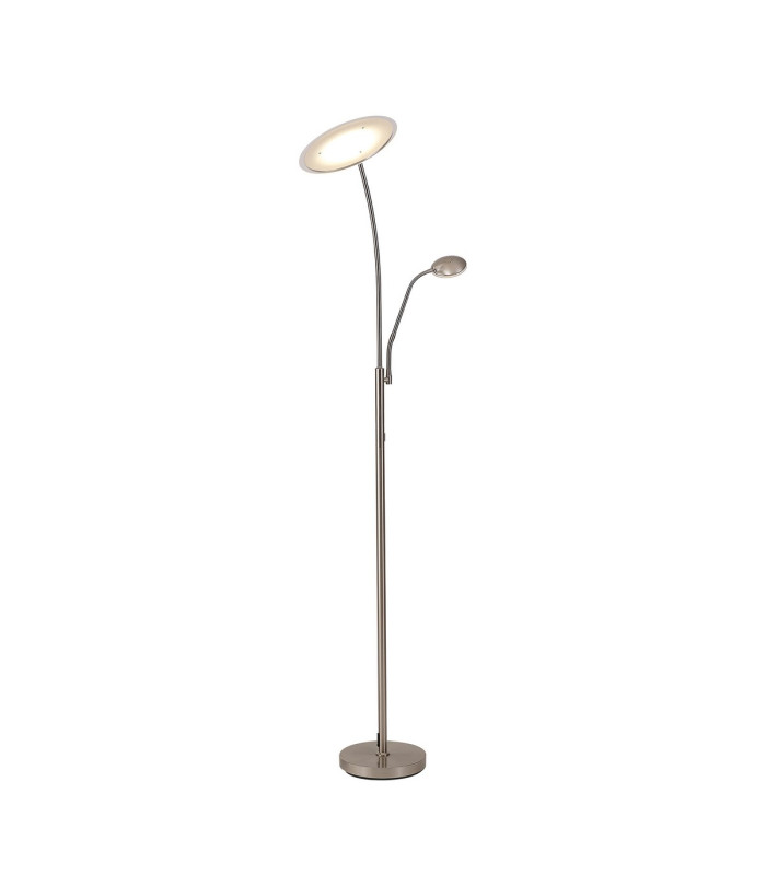 Chesterfield 2 Light Floor Lamp Switched 18+6W LED 3000K 2300lm Satin Nickel -5