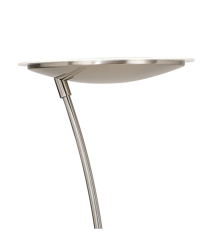 Chesterfield 2 Light Floor Lamp Switched 18+6W LED 3000K 2300lm Satin Nickel -6