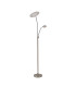 Chesterfield 2 Light Floor Lamp Switched 18+6W LED 3000K 2300lm Satin Nickel -10