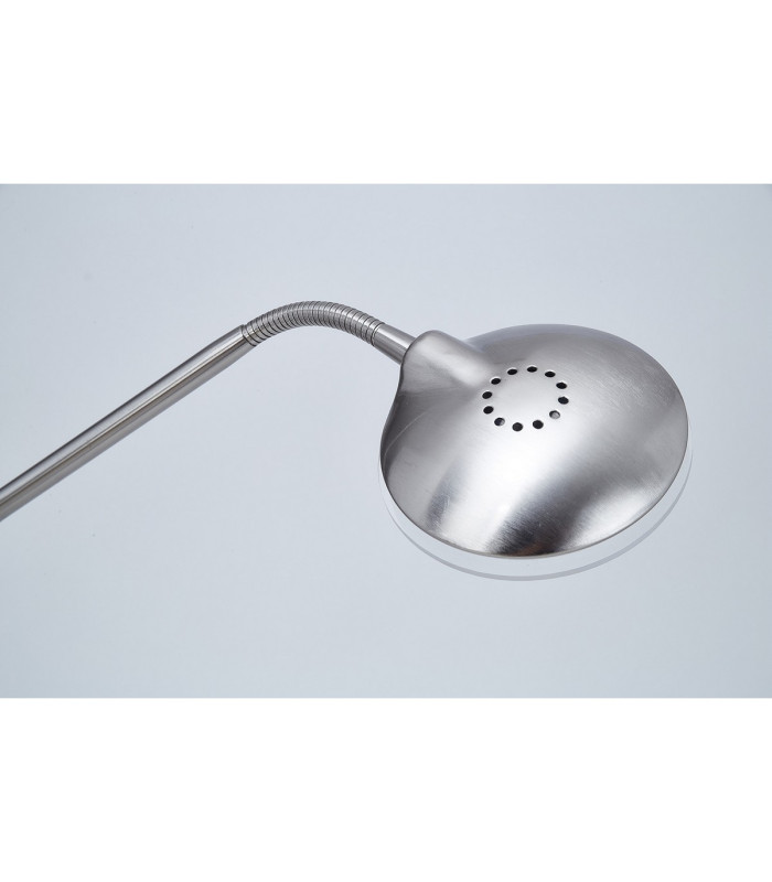 Chesterfield 2 Light Floor Lamp Switched 18+6W LED 3000K 2300lm Satin Nickel -15