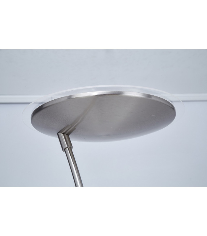 Chesterfield 2 Light Floor Lamp Switched 18+6W LED 3000K 2300lm Satin Nickel -16