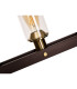 Preston Linear Pendant/Semi Flush 5 Light E27 Brown Oxide/Gold Bronze Clear Glass Shades-8