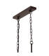 Preston Linear Pendant/Semi Flush 5 Light E27 Brown Oxide/Gold Bronze Clear Glass Shades-9