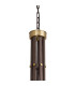 Preston 89cm Round Pendant 7 Light E27 Brown Oxide/Gold Bronze Clear Glass Shades-7