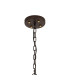 Preston 90cm 2 Tier Round Pendant 3+6 Light E27 Brown Oxide/Gold Bronze Clear Glass Shades-9