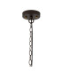 Preston Single Pendant 1 Light E27 Brown Oxide/Gold Bronze Clear Glass Shade-6