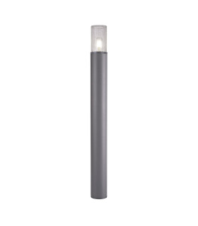 Kirkwood 90cm Post Lamp 1 x E27 IP54 Anthracite/Crackled Clear -1
