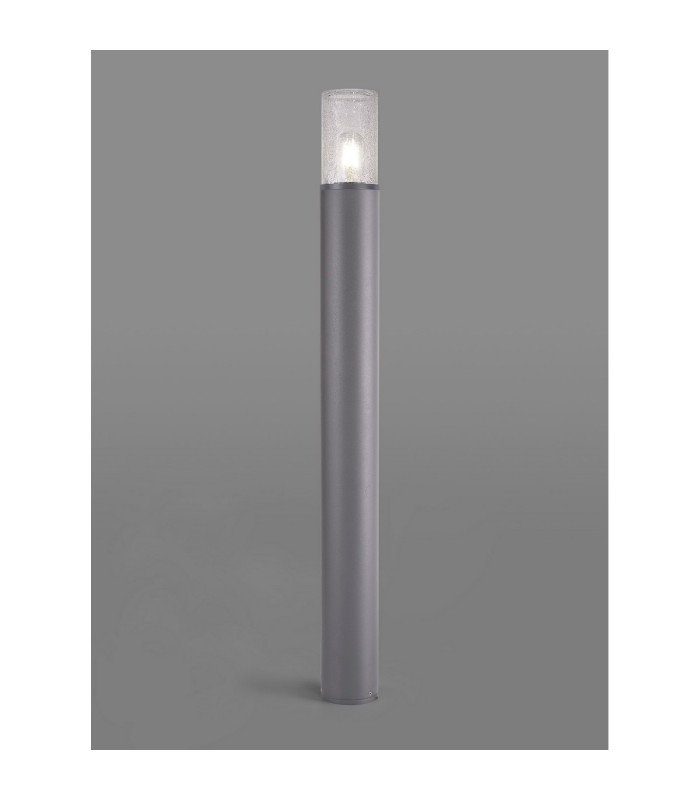 Kirkwood 90cm Post Lamp 1 x E27 IP54 Anthracite/Crackled Clear -3