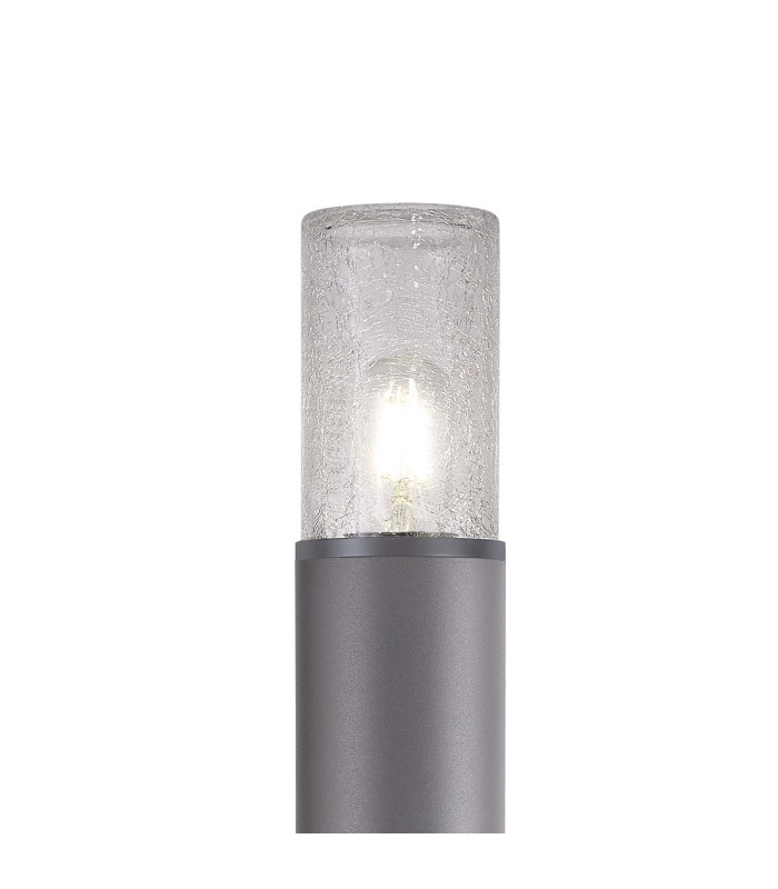 Kirkwood 90cm Post Lamp 1 x E27 IP54 Anthracite/Crackled Clear -5