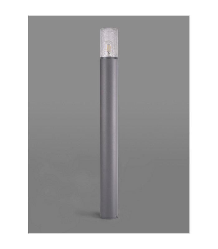 Kirkwood 90cm Post Lamp 1 x E27 IP54 Anthracite/Crackled Clear -7