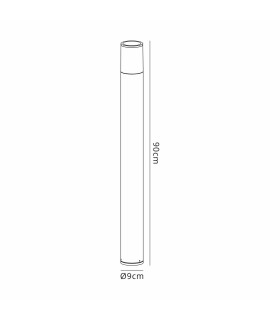 Kirkwood 90cm Post Lamp 1 x E27 IP54 Matt Brown/Clear -2