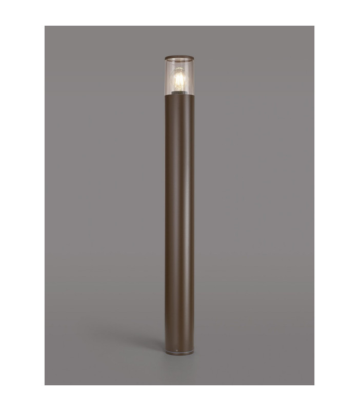 Kirkwood 90cm Post Lamp 1 x E27 IP54 Matt Brown/Clear -3