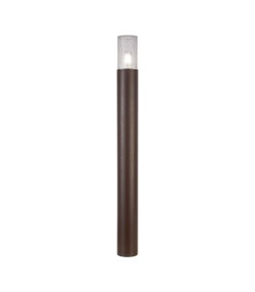 Kirkwood 90cm Post Lamp 1 x E27 IP54 Matt Brown/Crackled Clear -1