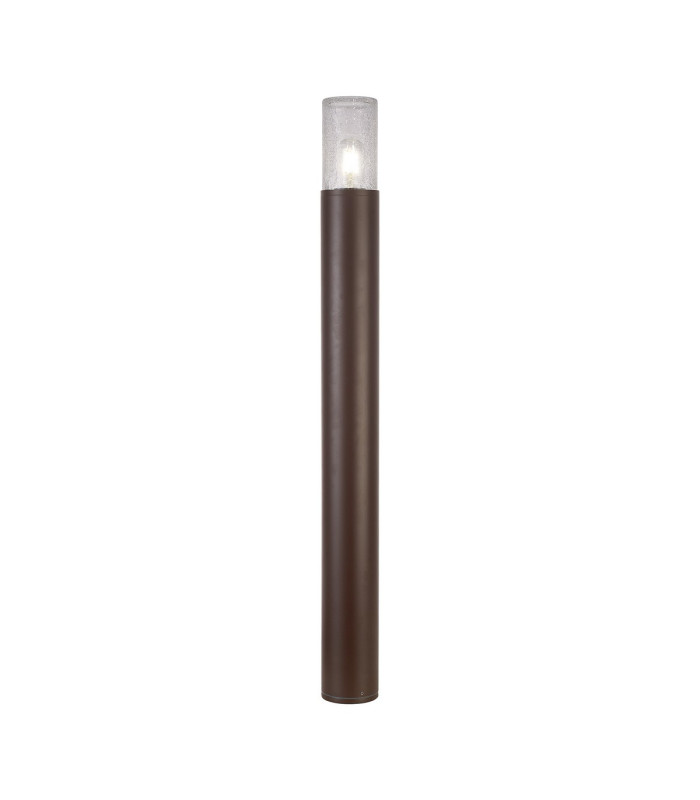 Kirkwood 90cm Post Lamp 1 x E27 IP54 Matt Brown/Crackled Clear -1