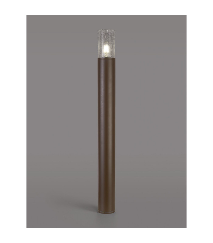 Kirkwood 90cm Post Lamp 1 x E27 IP54 Matt Brown/Crackled Clear -3
