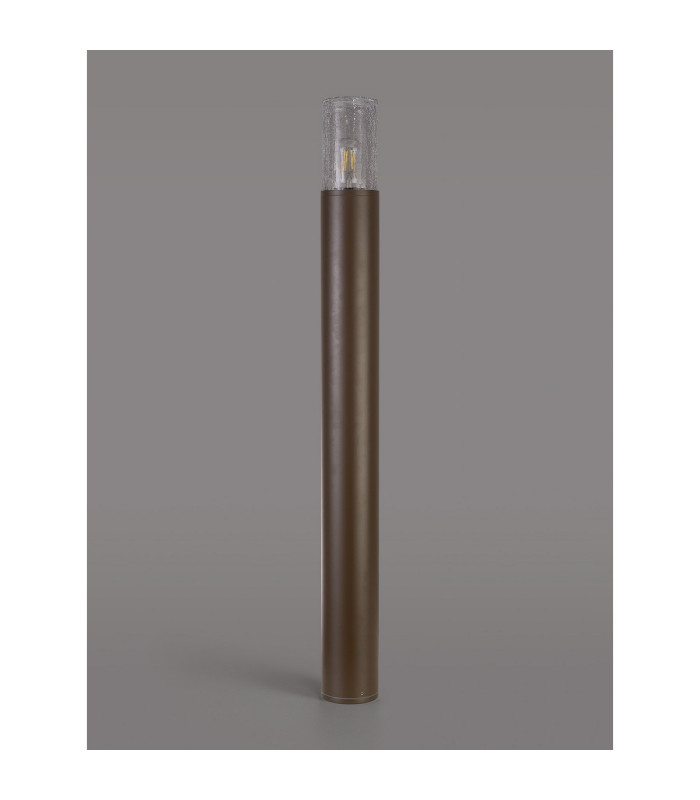 Kirkwood 90cm Post Lamp 1 x E27 IP54 Matt Brown/Crackled Clear -7