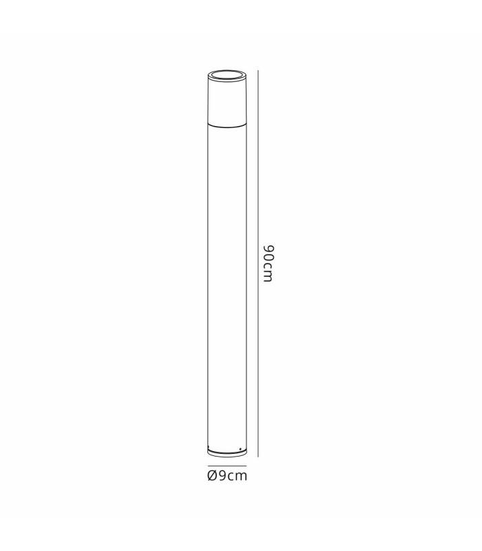 Kirkwood 90cm Post Lamp 1 x E27 IP54 Matt Brown/Smoked -2