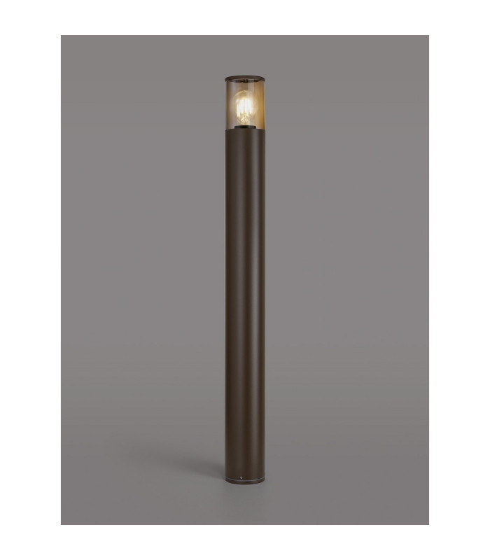 Kirkwood 90cm Post Lamp 1 x E27 IP54 Matt Brown/Smoked -3