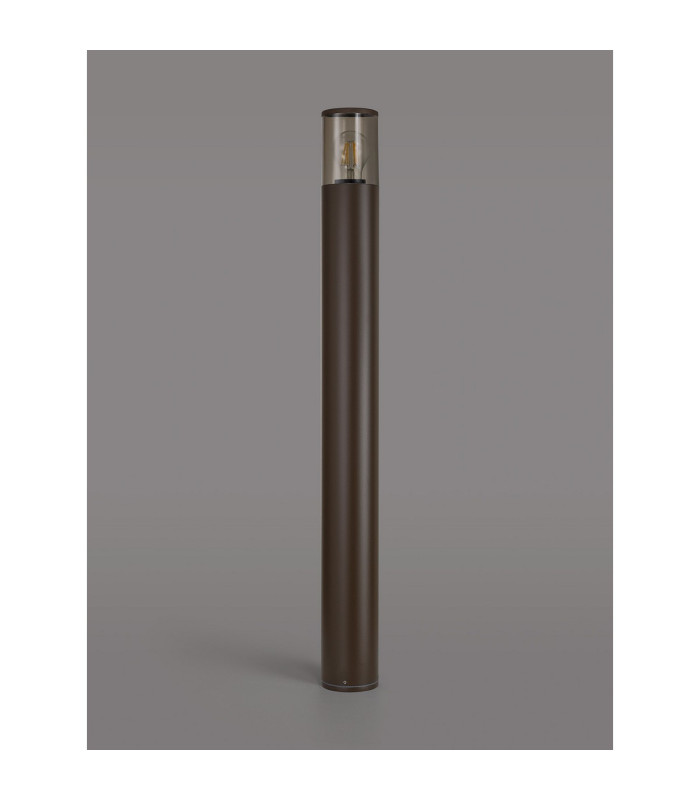Kirkwood 90cm Post Lamp 1 x E27 IP54 Matt Brown/Smoked -7