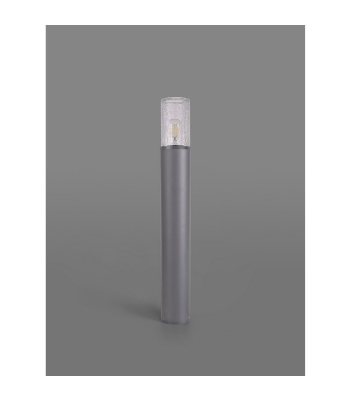 Kirkwood 65cm Post Lamp 1 x E27 IP54 Anthracite/Crackled Clear -7