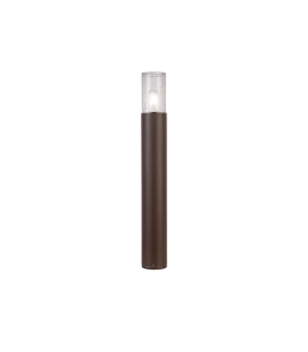 Kirkwood 65cm Post Lamp 1 x E27 IP54 Matt Brown/Crackled Clear -1