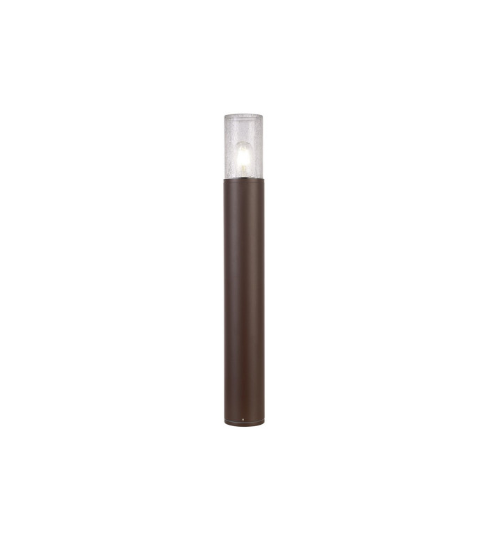 Kirkwood 65cm Post Lamp 1 x E27 IP54 Matt Brown/Crackled Clear -1