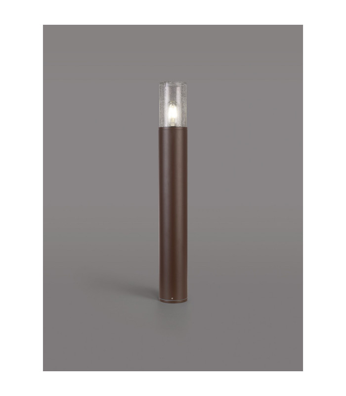 Kirkwood 65cm Post Lamp 1 x E27 IP54 Matt Brown/Crackled Clear -3