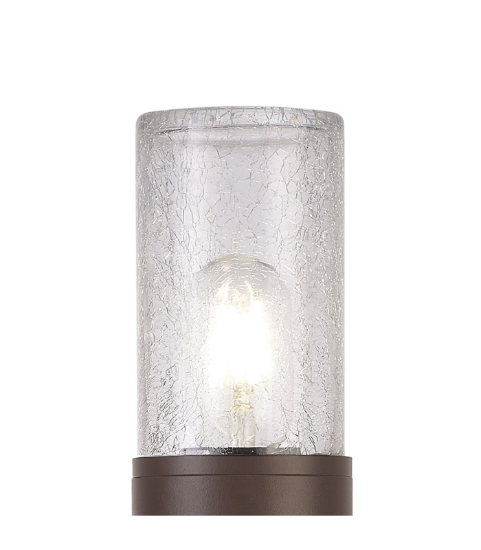 Kirkwood 65cm Post Lamp 1 x E27 IP54 Matt Brown/Crackled Clear -5