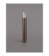 Kirkwood 65cm Post Lamp 1 x E27 IP54 Matt Brown/Crackled Clear -8