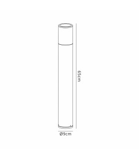 Kirkwood 65cm Post Lamp 1 x E27 IP54 Matt Brown/Opal -2