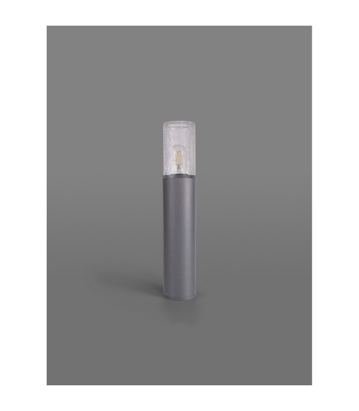 Kirkwood 45cm Post Lamp 1 x E27 IP54 Anthracite/Crackled Clear -7